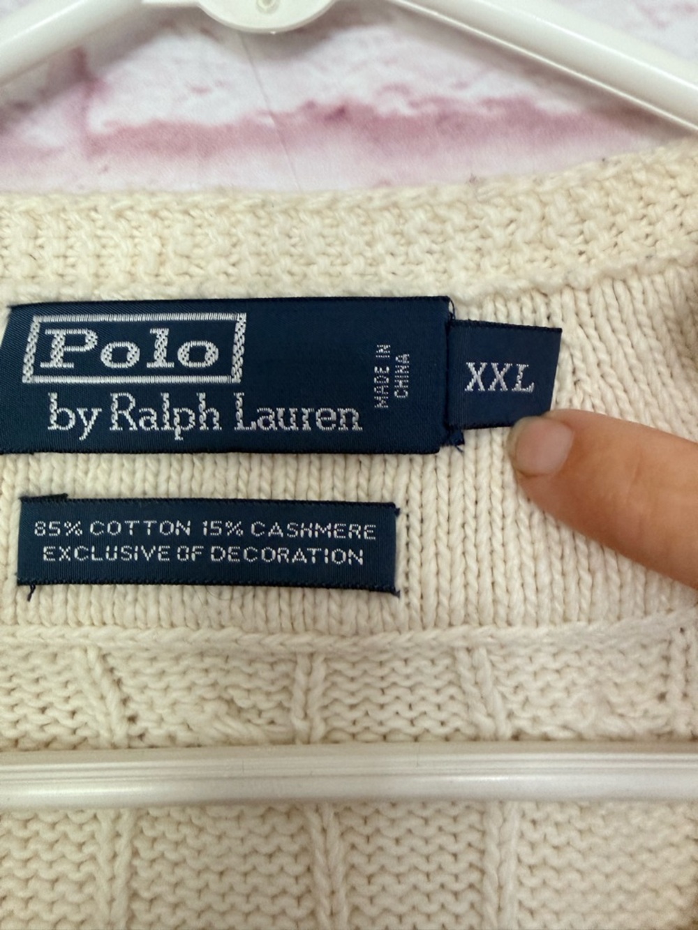 POLO Ralph Lauren Cotton Cashmere 1922-1923 POLO Cable-Knit Vest Tennis - Picture 5 of 6